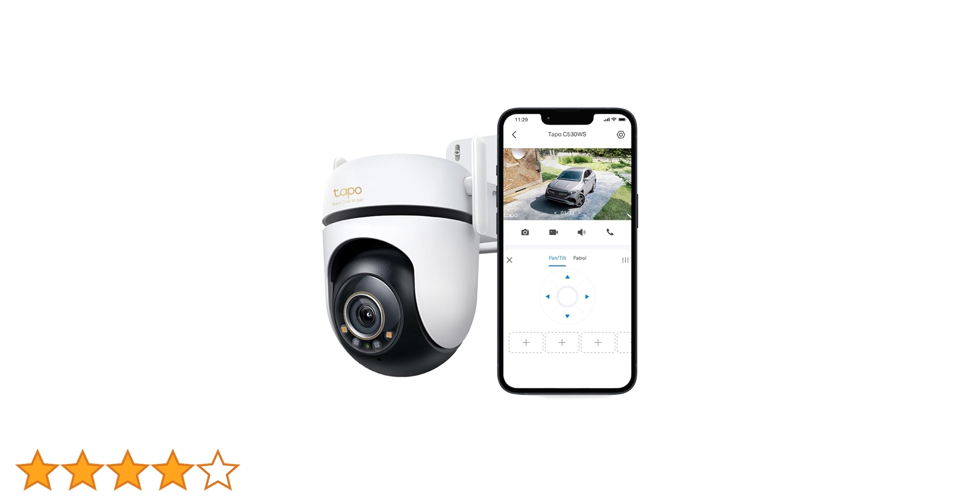 Tapo C530WS 3K 5MP Outdoor Pan/Tilt Security Wi-Fi Camera